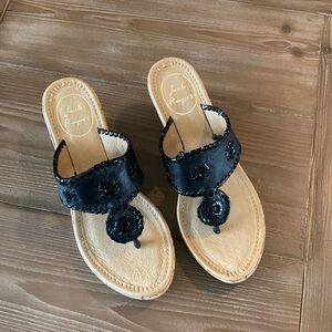 Jack Rogers Marbella Mid Wedge - Black